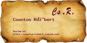 Csontos Róbert névjegykártya